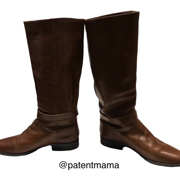 VINTAGE ETTIENE AIGNER DESIGNER EQUESTRIAN LEATHER PULL ON BOOTS - Picture 3 of 7